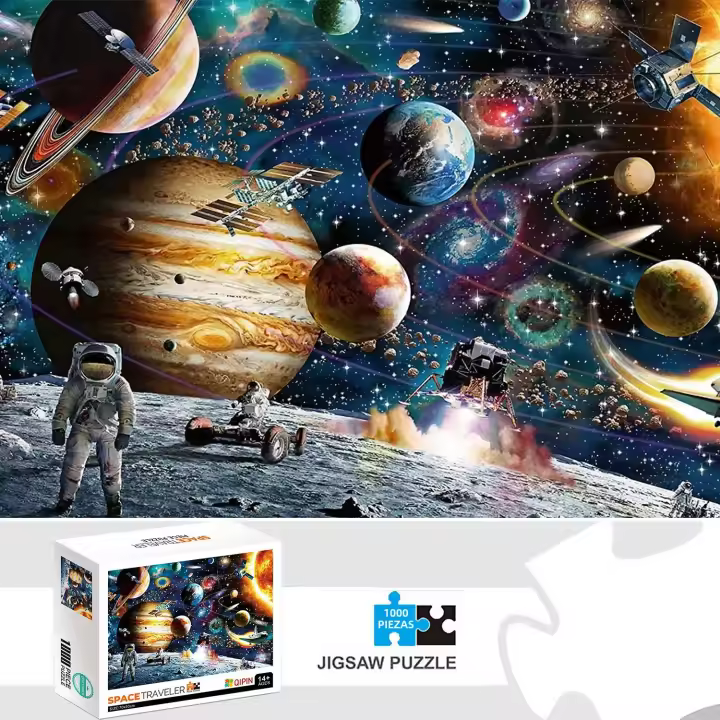  Puzzle Espacial De 1000 Piezas Para Adultos Y Niños Juegos Educativos De Familia Diversión En El Suelo Decoración De Hogar - 1