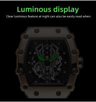 Reloj Deportivo De Cuarzo Para Hombres Con Pantalla Grande Resistente Al Agua Y Luminoso De Material De Aluminio Y Goma Estilo Casual - details 5