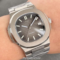 Reloj Automático Tandorio Design Para Hombres Con Dial Texturizado Azul Gris 40mm Movimiento NH35 Impermeable 10BAR Correa De Acero Inoxidable 316L - details 15