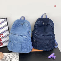 Mochila Vintage Para Mujer De Denim Con Gran Capacidad Y Correa Ajustable Mochila Portátil Diaria Para La Vida Diaria - details 11