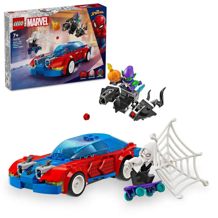 LEGO 76279 Marvel Coche de Carreras de Spider-Man y Duende Verde Venomizado Acción - 1