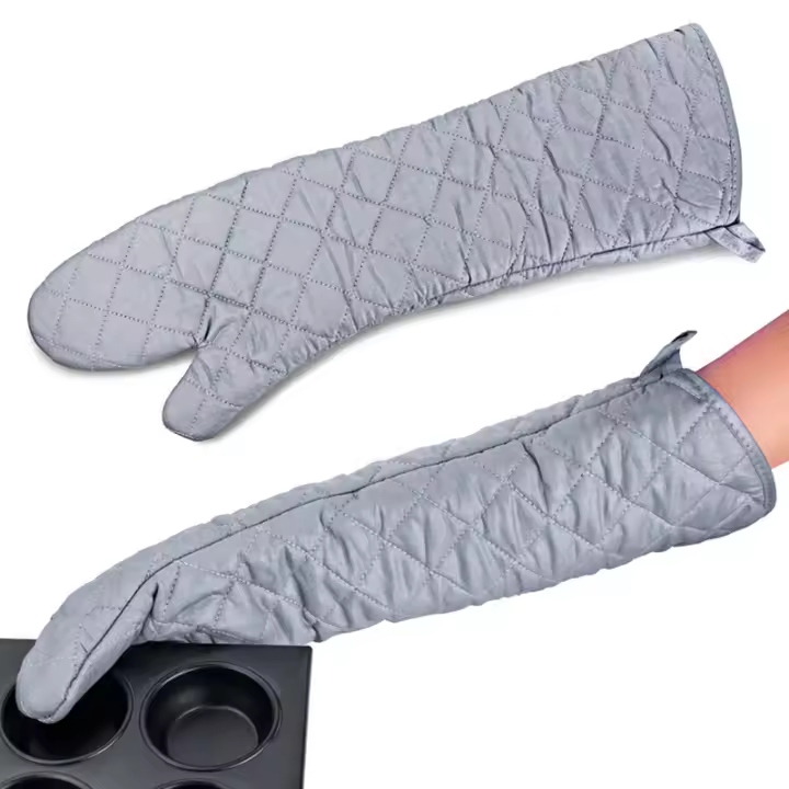 Nuevos Guantes de Horno Resistentes al Calor de Algodón-Herramiento de Cocina de Alta Temperature-Guantes de Barbacoa (23 pulg) - 1