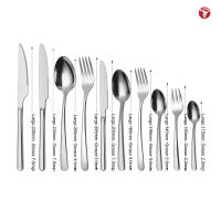 Mr.Spoon Serie Esencia Juego 96,108 o120 piezas cubiertos,Acero Inox 18/0,Económico y funcional,Incluye cuchillo carne o mesa,tenedor,cuchara,cucharilla,etc,Mango monobloque,Apto para lavavajillas,Empaque ecológico,Ideal para casa,hotel,restaurante,90302 - details 0