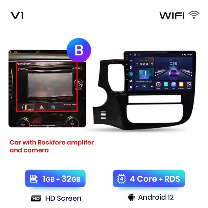 Junsun Android 13 inalámbrico CarPlay Android Auto Radio para Mitsubishi Outlander 3 GF0W GG0W 2012-2018 coche Multimedia navegación GPS autorradio - 1