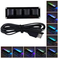 Macro Custom Keyboard 4 Key RGB Copy Paste Cut For Photoshop Gaming Keypad Mechanical Mini Macropad - details 0