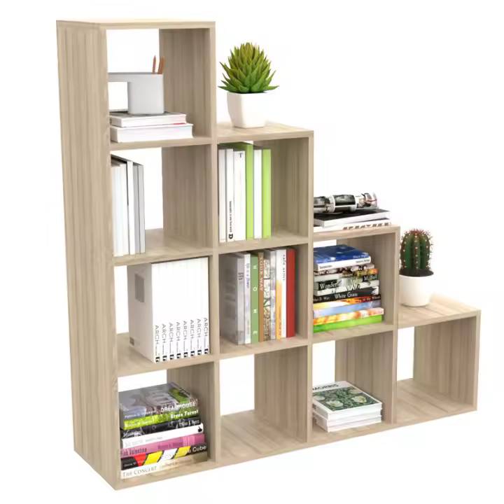 Dormidán Estantería en forma de escalera con almacenamiento en 10 cubos - 1