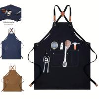 Aguasalo Multiusos Apron Impermeable Y Resistente Al Aceite Para El Hogar Y El Jardín Denim Sin Mangas Estilo Sencillo - details 0