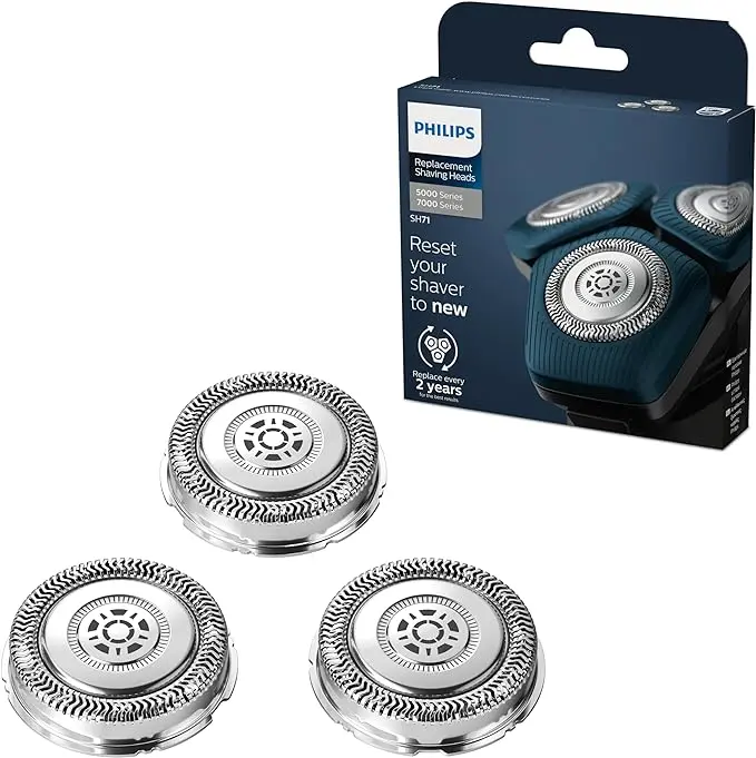 Philips Pack X3 Cabezales de Recambio para Afeitadoras Eléctricas de Hombre, compatibles con Modelos Serie 7000 y 5000. (SH71/50) - 1