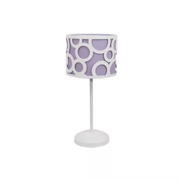 Lámpara de Mesa FABRILAMP Orlando Lila/blanco 1xe14 34X18X18 - Diseño Moderno - 1