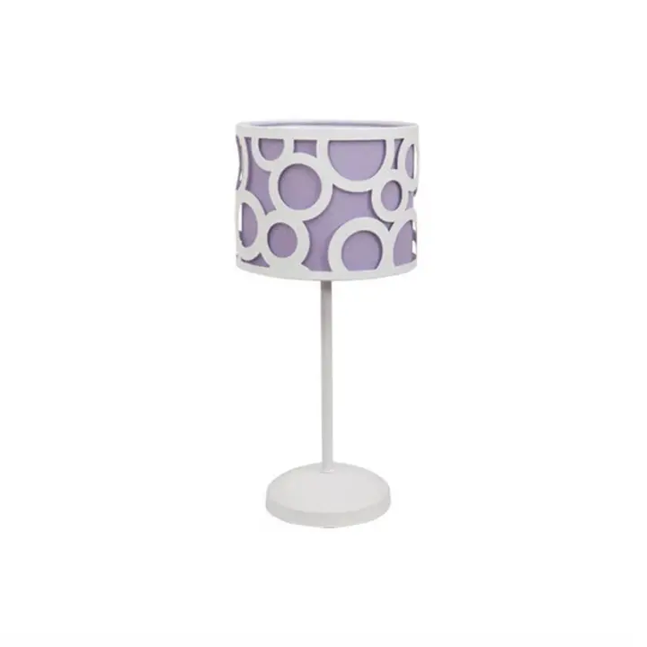Lámpara de Mesa FABRILAMP Orlando Lila/blanco 1xe14 34X18X18 - Diseño Moderno - 1