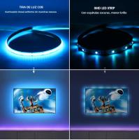 Tira De Luz LED RGB Bluetooth 1-5m Con Control Remoto De 24 Teclas Y Sincronización Con Música COB Dimmable Para Decoración De Habitaciones Y TV - details 3
