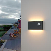 Lámpara De Pared Moderna LED Con Sensor De Movimiento Exterior Impermeable Para Iluminación De Jardín Pasillo Y Courtyard Color Blanco/Negro/Ceniza - details 5