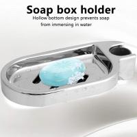 Jabonera para Ducha, 2 piezas, soporte para Esponja de la ducha, bandeja para la ducha ajustable para Barra de Ducha, diámetro del orificio de 25 mm - details 3