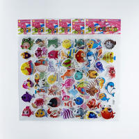 12 Hojas De Pegatinas 3D De Peces Marinos Para Niños Y Niñas Decoración De Álbum De Fotos Regalo Divertido Con Diseño De Dibujos Animados Marinos - details 3