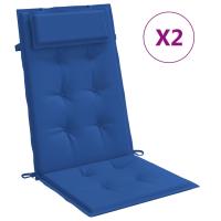 vidaXL Cojines de silla con respaldo alto 2 uds tela Color Antracita,  Gris,  Beige y mas Cojín Decorativo de Asiento Cojines de muebles de salon - details 4