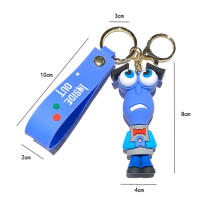 Figura De Acción 3D Anime Doll Brain Agent Team inside out Llavero De Dibujos Animados Anillo Colgante Regalo Pequeño Para Coche - details 6