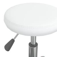 vidaXL Silla de oficina giratoria de cuero sintético blanco - details 5