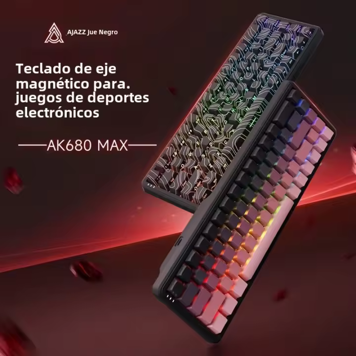 Teclado De Juego RGB AIAZZ AK680 Max Con Switch Magnético Y Tasa De Encadenamiento De 8k RT0.01 TOP Structure Hot Swappable 104 Teclas Para Desktop Y Laptop - 1