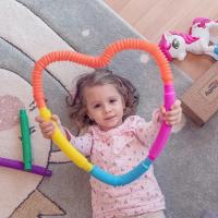 Juego De 6 Piezas De Tubos Sensoriales Pop Juguetes Antiestrés Para Niños Y Adolescentes Regalos De Alivio De Estrés Y Deformación Telescopio Para Manos - details 3
