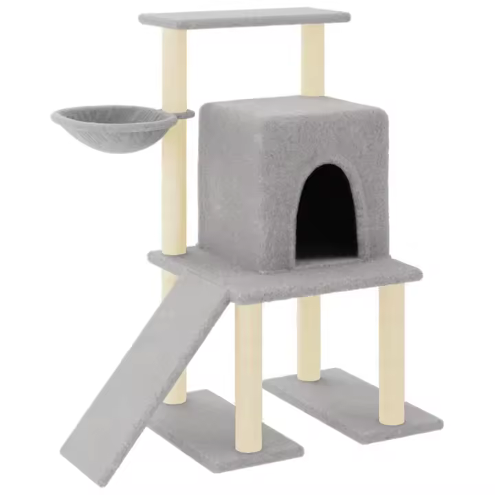 Rascador para Gatos with postes de ISAL gris Claro 96,5 cm - 1