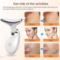 Masajeador De Lifting Facial Y Cuello EMS Con Luz Roja LED Teoría De Photon Antiarrugas Rejuvenecimiento De La Piel Ajuste De Doble Mentón - details 5