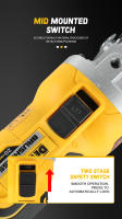 DEWALT DCG405 Amoladora De Ángulo Portátil 18V Lithium 100/125mm Corte Herramienta Plancha Sin Escobillas Para El Hogar Y Jardín - details 2
