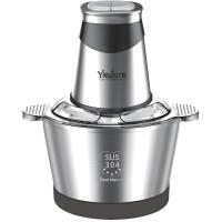 Picador de Alimentos 2L de Acero Inoxidable – Motor de Cobre 300W, 2 Velocidades, 4 Cuchillas de Acero Doble, Grado Alimentario y Tapa de Sellado – Picado Rápido y Preciso para Cocina - details 0
