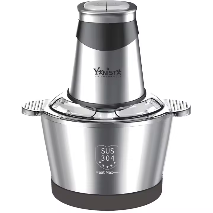 Picador de Alimentos 2L de Acero Inoxidable – Motor de Cobre 300W, 2 Velocidades, 4 Cuchillas de Acero Doble, Grado Alimentario y Tapa de Sellado – Picado Rápido y Preciso para Cocina - 1