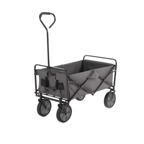 Carro De Jardin Plegable 91 x 52.5 x 64 cm Color Gris Carro de Transporte Plegable, para la Playa y el Jardín, Duna Pro, Asa Ajustable, Ruedas. Carro playa verano - 1