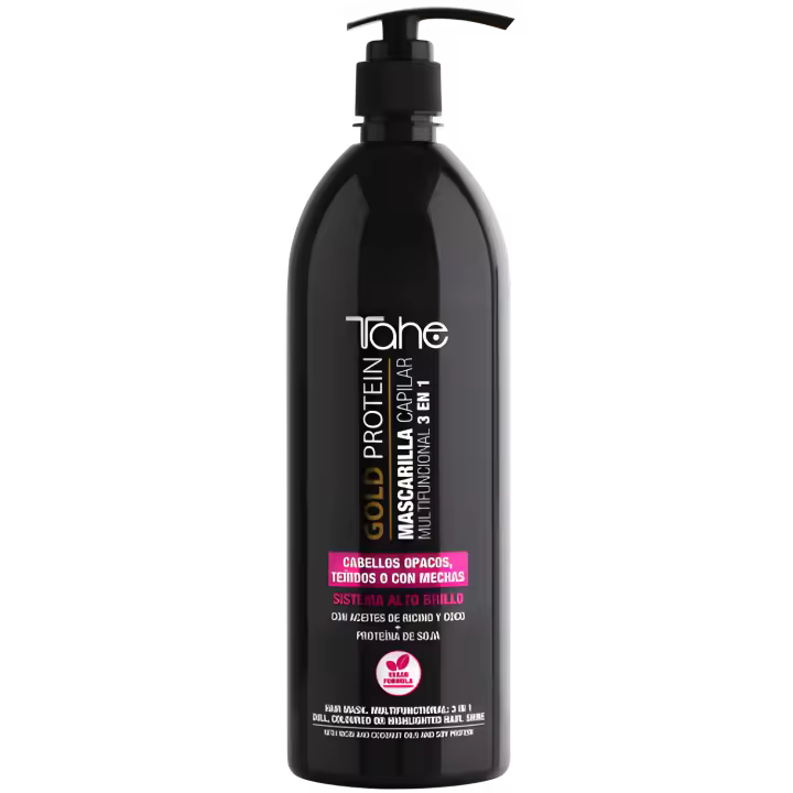 Tahe B.A.-Gold Protein-Cab.Teñidos/Brillo Mascarilla 1000 Ml C/Dosif - 1