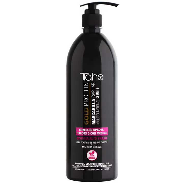 Tahe B.A.-Gold Protein-Cab.Teñidos/Brillo Mascarilla 1000 Ml C/Dosif - 1