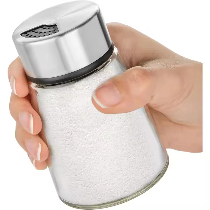 Sal o pimienta con orificios de vertido estables, dispensador de especias de acero inoxidable - 1