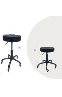 TABURETE DE ALTURA AJUSTABLE Y RESISTENTE,SILLA GIRATORIA SIN ESPALDA PARA EL HOGAR,COCINA,OFICINA,TIENDA,TATUAJE,PESTAÑA,MANICURA,PEDICURA,COLOR NEGRO - details 0