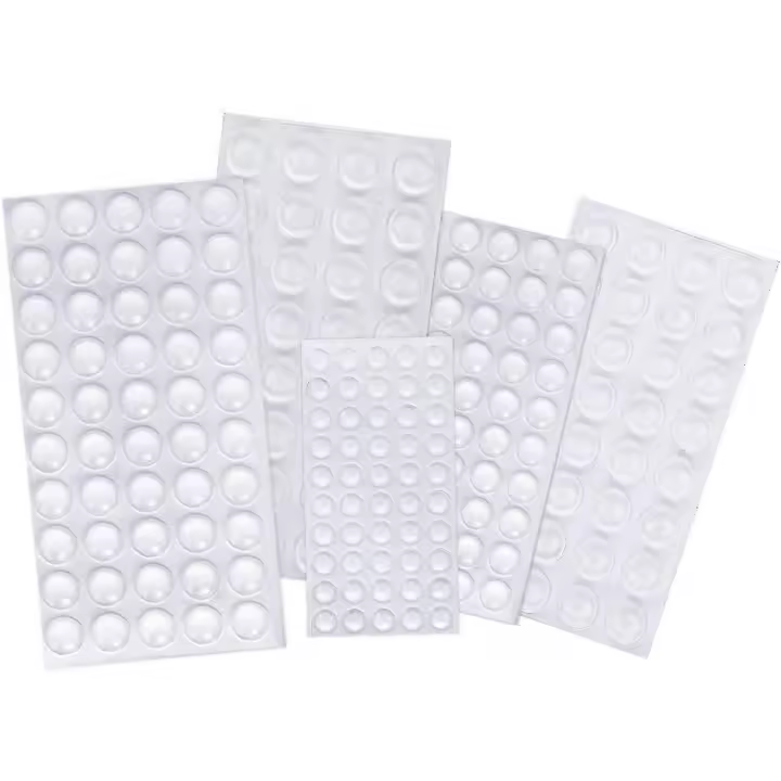 214 piezas de pies adhesivos transparentes, protectores de parachoques de goma para parabrisas, ideales para muebles, amortiguadores autoadhesivos, almohadillas para muebles - 1