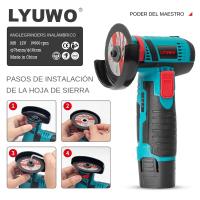 LYUWO Mini Molina De Ángulo Recargable Para El Hogar Máquina De Corte Y Pulido Eléctrica Mini Molina De Mano - details 1
