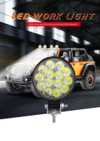 Lámpara De Trabajo LED 14 42W 6000K Mini Faro Redondo Para Camión SUV 4WD Faros De Ingeniería Off-road Lámpara Antiniebla Frontal - details 0