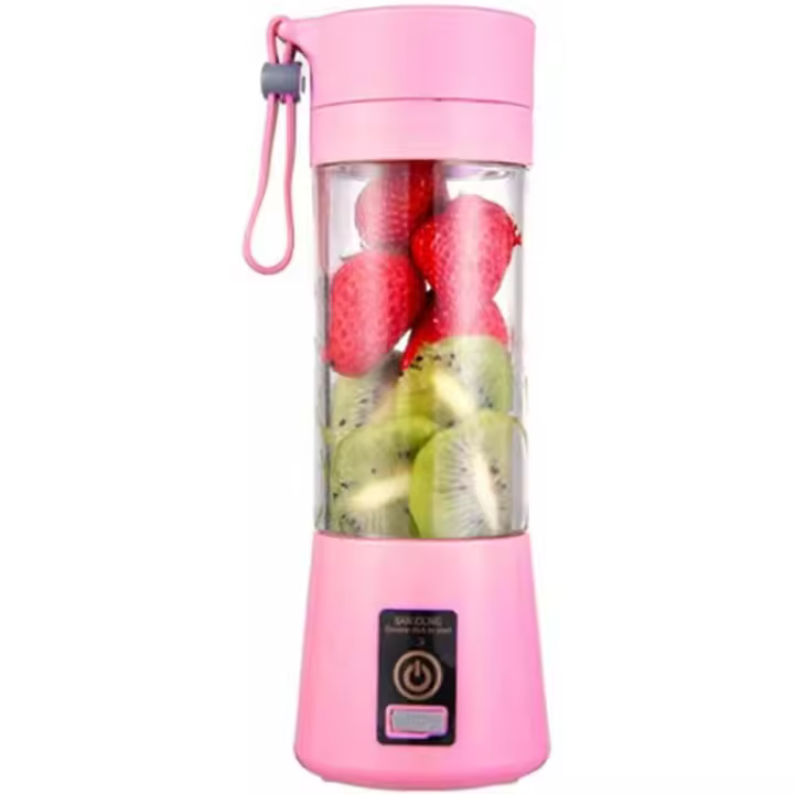 Exprimidor Eléctrico portátil para batidos de frutas, recargable por USB, multitifción, Automático, pequeño (color: Green) - 1