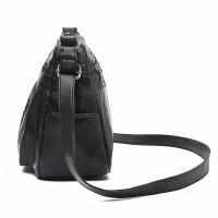 Bolso De Hombro Para Mujer Estilo Casual Gran Capacidad Bolsos Mensajero Color Sólido Negro Bolso De Mano De Viaje Cruzable - details 4