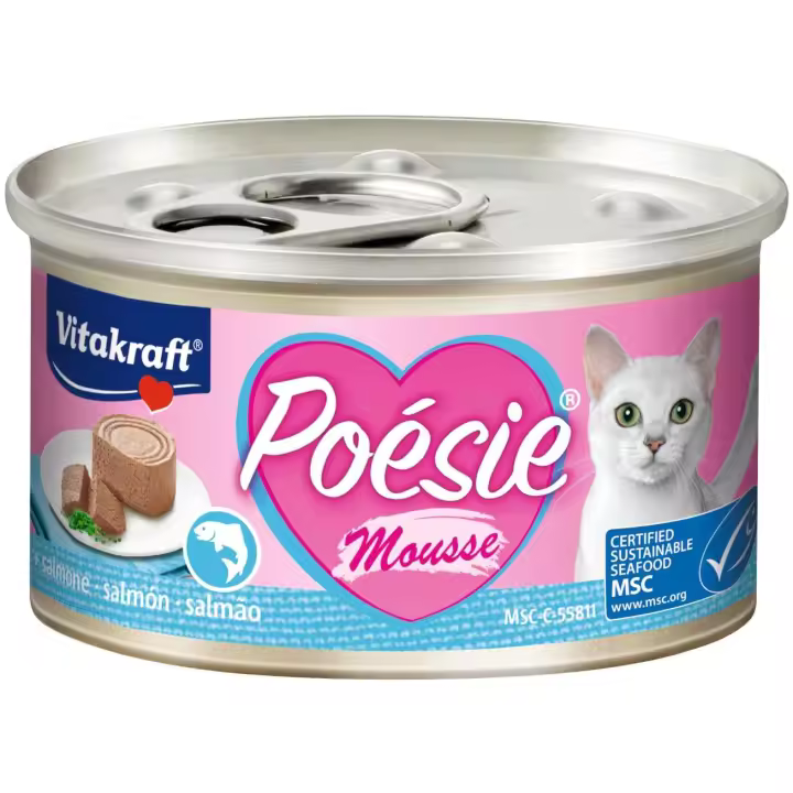 Vitakraft Latita Poésie mousse de salmón 85 gr comida húmeda gato - 1