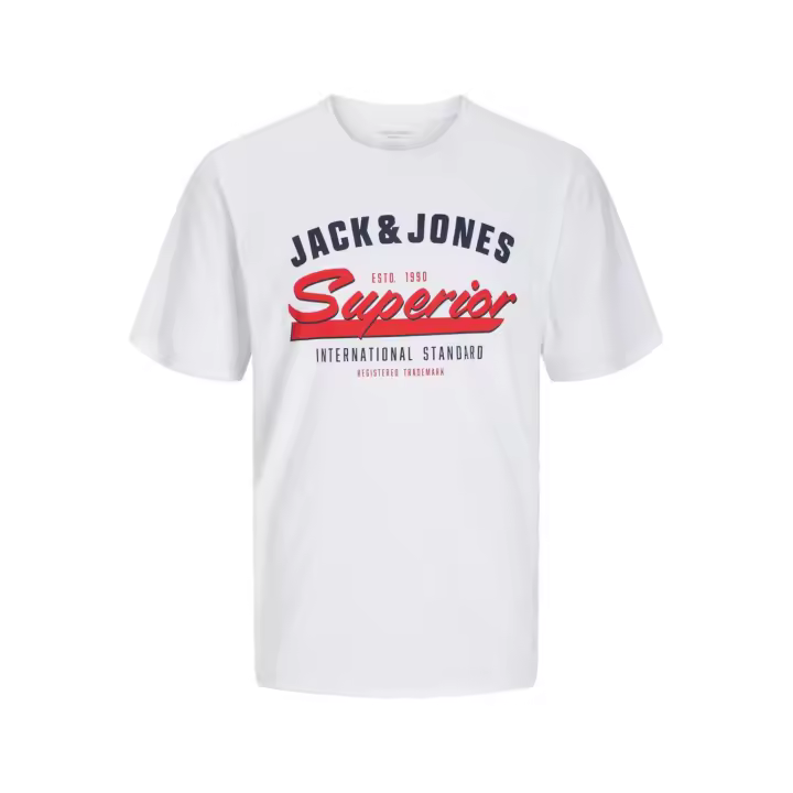 Jack & Jones Hombre camiseta de manga corta 160 gramos logo en pecho, Primavera Verano  Moda Casual Informal  REF 268267 - 1