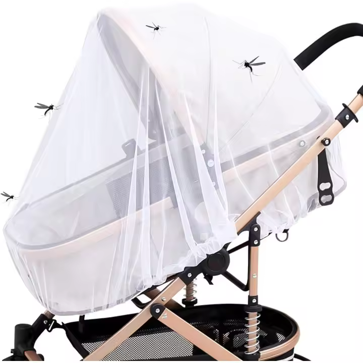 Mosquitera Carrito Bebe Universal,Carrito Red Antiinsectos,Respirable Red Antimosquitos Bebe,Elástica y Lavable Red Anti Insectos Universal para Cochecitos,Capazos y Portabebés-Negro - 1