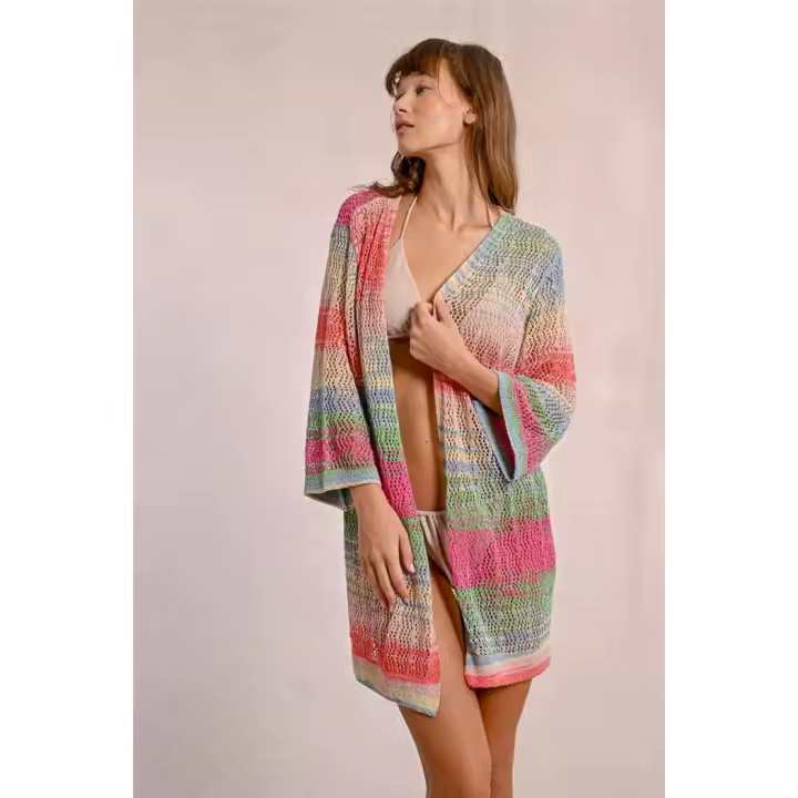 Molly Braken Cárdigan de colores crochet - 1