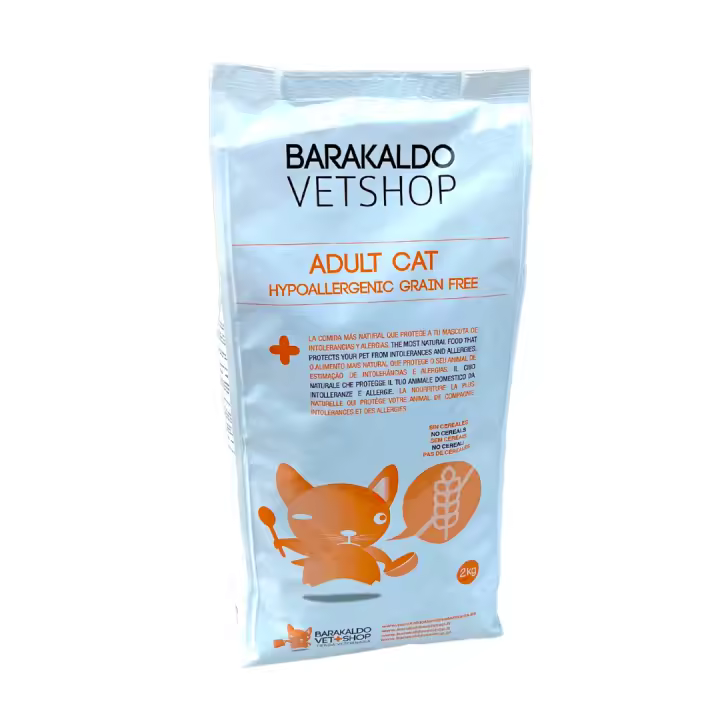 Alimento Adult Cat Hypoallergenic Grain Free | Sin cereales para gatos adultos con intolerancias o alergias alimentarias a partir de los 4 meses | Varios formatos | BARAKALDO VET+SHOP - 1