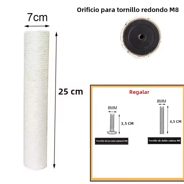 Palo De Afilado Para Gato DIY Juego De Rascado Para Árbol De Gatos Marco De Subida Para Gatos Juguete Para Gatos Con Alambre De Sisal Evita Dañar Muebles - 1