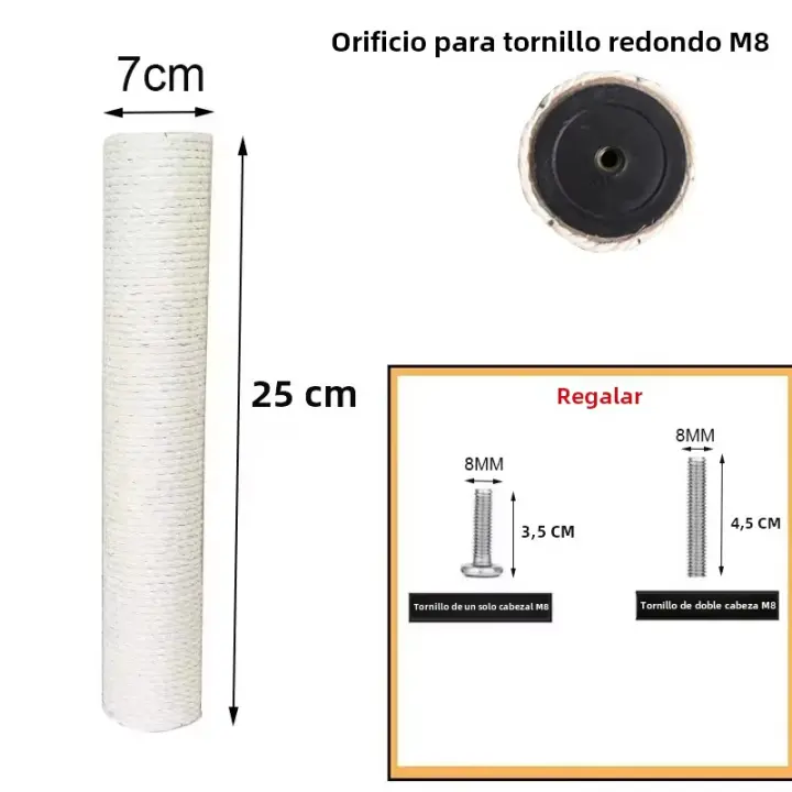 Palo De Afilado Para Gato DIY Juego De Rascado Para Árbol De Gatos Marco De Subida Para Gatos Juguete Para Gatos Con Alambre De Sisal Evita Dañar Muebles - 1