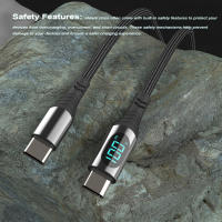 Cable USB C a C Tipo C Para Carga Rápida 100W Con Pantalla Digital 7A Compatible Con HUAWEI Xiaomi Macbook iPad Cable De Datos - details 2