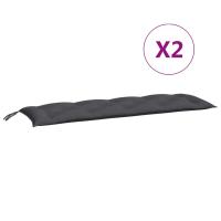 vidaXL Cojines banco jardín 2 uds tela Oxford 150x50x7 cm Color Antracita,  Gris,  Beige y mas Cojín Decorativo de Asiento Cojines de muebles de salon - details 1