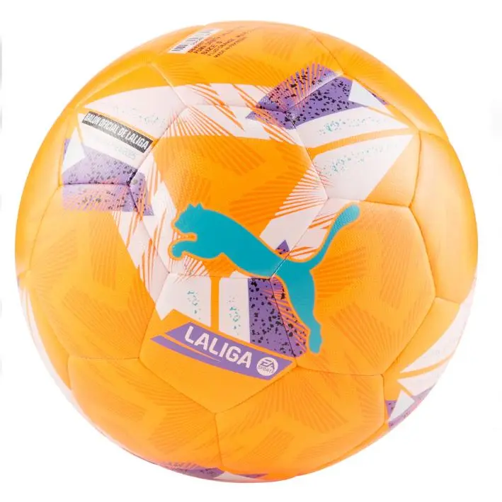 PUMA Balón de fútbol híbrido Orbita LaLiga 1 5, Fluo Orange Multicolor - 1