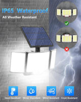 Luz Solar Exterior Con Sensor De Movimiento Y Control Remoto IP65 Impermeable Para Patio Garage Seguridad Luz De Pared - details 2