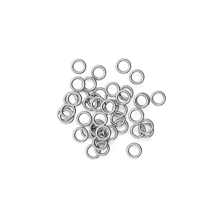 50-100Pcs Anillos Abiertos De Acero Inoxidable Para Fabricación De Joyas Accesorios De Anillos Divididos Anillo Sencillo Suministros Para Joyería DIY - 1